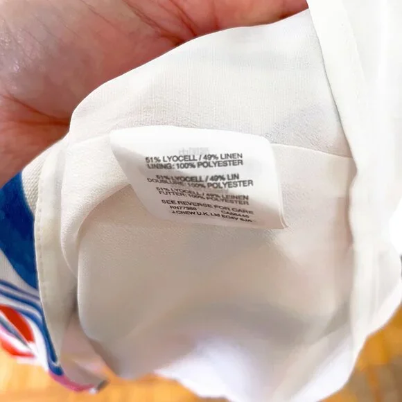 J. Crew Morning Floral Linen Sleeveless Colorful Dress, Size 4 - Picture 5 of 6
